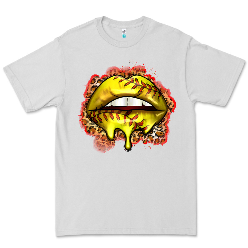 Softball Lips Premium Tee by Zillion Design Studio | Teevron