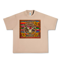 Burro serape sunflowers bull skull background Urban Heavy Tee - Artiststas