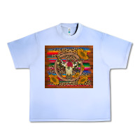 Grape Ice serape sunflowers bull skull background Urban Heavy Tee - Artiststas