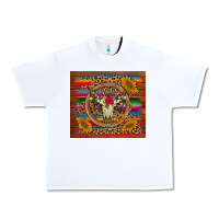 White serape sunflowers bull skull background Urban Heavy Tee - Artiststas