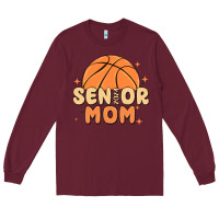 Burgundy senior mom 2024 Long Sleeve Tee - MaliasSmallBusiness