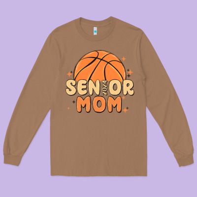Senior Mom 2024 Long Sleeve Tee Designed By Maliassmallbusiness