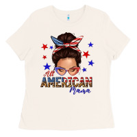 Bone all american mama messy bun Ladies Tee - texasbilliewilder