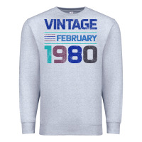 Heather Grey Vintage February 1980 Premium Sweatshirt - Bettercallsaul