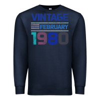 Navy Vintage February 1980 Premium Sweatshirt - Bettercallsaul