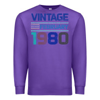 Purple Vintage February 1980 Premium Sweatshirt - Bettercallsaul