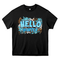 Black hello winter Heavy Core Tee - RanaPortraitStore