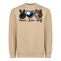 Mushroom peace love wolf head Heavyweight Sweatshirt - LillyAllenDesigns