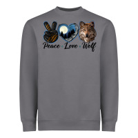 Storm peace love wolf head Heavyweight Sweatshirt - LillyAllenDesigns