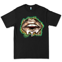 Black soccer lips Premium Tee - Zillion Design Studio