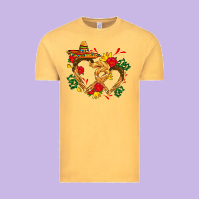 Churros With Love And Sombrero Vintage Tee Designed By Adodesignshop