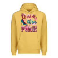 Antique Gold Queens wear pink Breast Cancer Premium Hoodie - NancyCooperArtShop