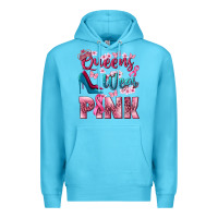 Ocean Blue Queens wear pink Breast Cancer Premium Hoodie - NancyCooperArtShop
