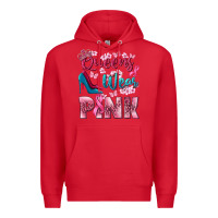 Red Queens wear pink Breast Cancer Premium Hoodie - NancyCooperArtShop