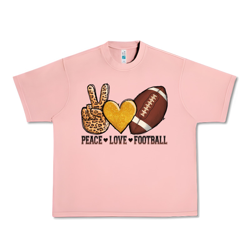 Peace Love Football Urban Heavy Tee by AdoDesignShop | Teevron