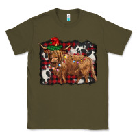 Army Green christmas highland cow Classic Tee - BarkalooDesign