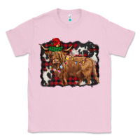 Bubblegum Pink christmas highland cow Classic Tee - BarkalooDesign