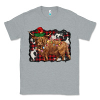 Heather Grey christmas highland cow Classic Tee - BarkalooDesign