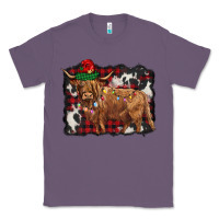 Lavender christmas highland cow Classic Tee - BarkalooDesign