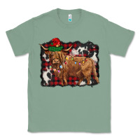 Sage christmas highland cow Classic Tee - BarkalooDesign