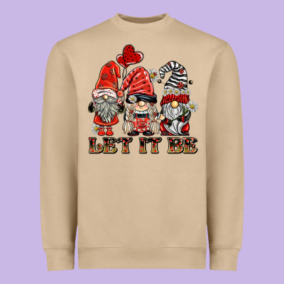 Let It Be Ladybug Gnomies Heavyweight Sweatshirt Designed By Barkaloodesign