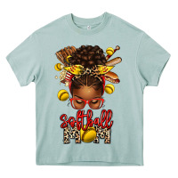 Arona softball mom afro messy bun Heavy Core Tee - texasbilliewilder