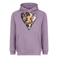 Lavender Country Cupid Valentine Cowhide Heart Heavyweight Hoodie - Bettercallsaul