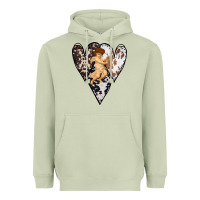 Matcha Country Cupid Valentine Cowhide Heart Heavyweight Hoodie - Bettercallsaul