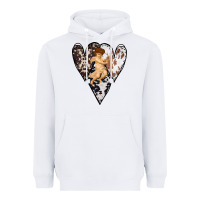 Country Cupid Valentine Cowhide Heart Heavyweight Hoodie | Teevron
