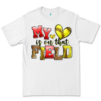 White my heart is on that field softball Premium Tee - Zillion Design Studio