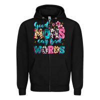 Black good moms say bad words Zipper Hoodie - MaliasSmallBusiness