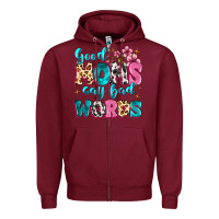 Burgundy good moms say bad words Zipper Hoodie - MaliasSmallBusiness