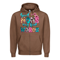 Chestnut good moms say bad words Zipper Hoodie - MaliasSmallBusiness