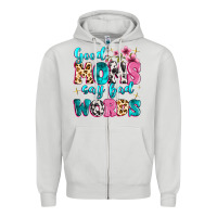 Dove Grey good moms say bad words Zipper Hoodie - MaliasSmallBusiness
