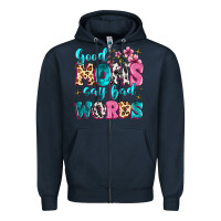 Navy good moms say bad words Zipper Hoodie - MaliasSmallBusiness