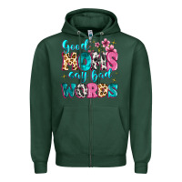 Sports Green good moms say bad words Zipper Hoodie - MaliasSmallBusiness