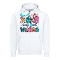 White good moms say bad words Zipper Hoodie - MaliasSmallBusiness