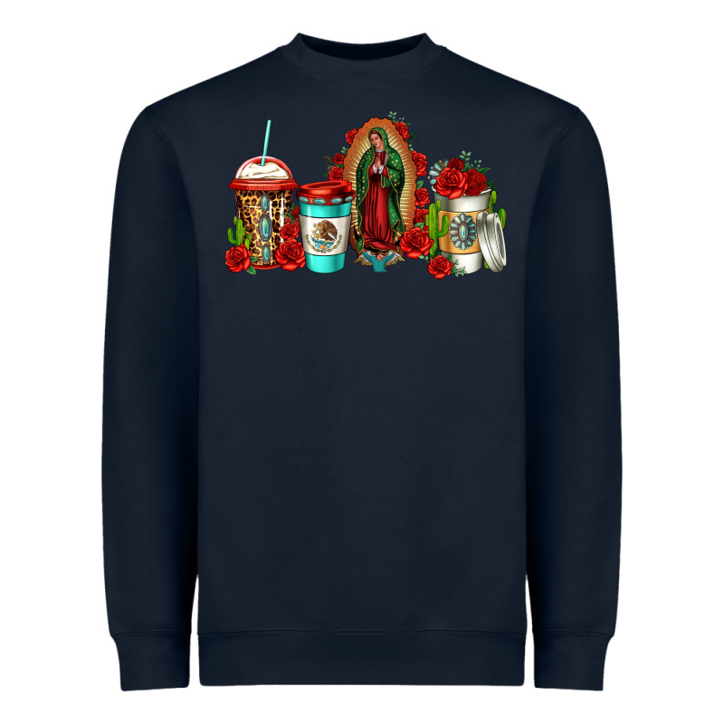 Lady Of Guadalupe Coffee Heavyweight Sweatshirt by Jasminsmagicworld | Teevron