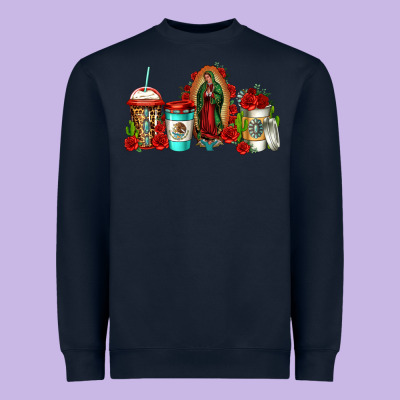 Lady Of Guadalupe Coffee Heavyweight Sweatshirt Designed By Jasminsmagicworld