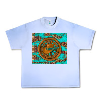 Grape Ice cowboy hat turquoise aztec background old wheel Urban Heavy Tee - Artiststas