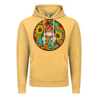 Vintage Mustard fall gnomes round earrings 2 Vintage Hoodie - Artiststas