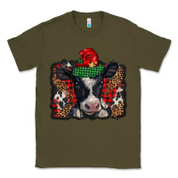 Army Green christmas black and white baby cow Classic Tee - BarkalooDesign