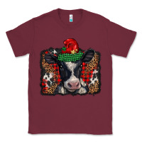 Burgundy christmas black and white baby cow Classic Tee - BarkalooDesign