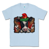 Dusty Blue christmas black and white baby cow Classic Tee - BarkalooDesign
