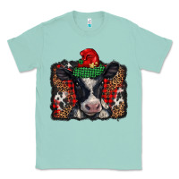 Seafoam christmas black and white baby cow Classic Tee - BarkalooDesign