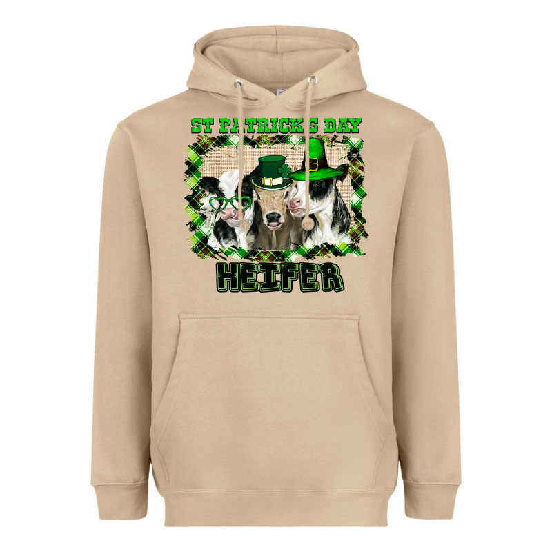 St Patricks Day Heifer Heavyweight Hoodie by Bettercallsaul | Teevron