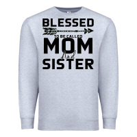 Heather Grey Blessed Mom And Sister Premium Sweatshirt - Bettercallsaul