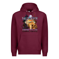 Burgundy Salem Witch Book Club Premium Hoodie - texasbilliewilder
