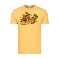 Vintage Mustard mexican elote corn sombrero lime and  cactus Vintage Tee - AdoDesignShop