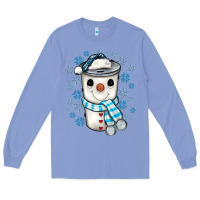 Colony Blue snowman coffee cup Long Sleeve Tee - JahusDesignShop